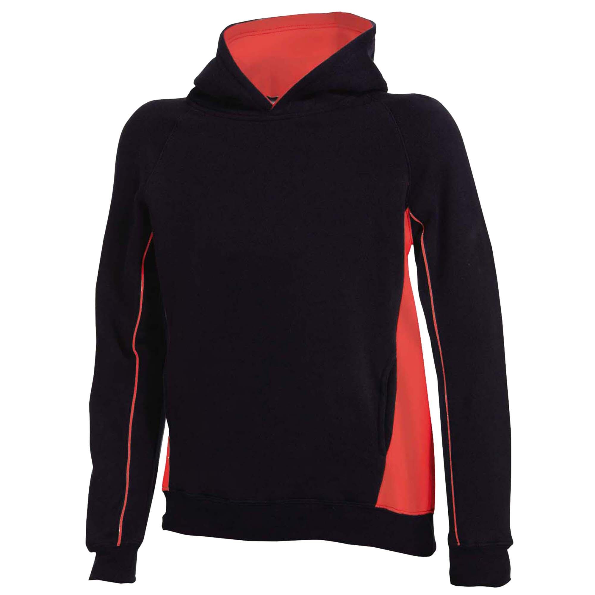 black / red