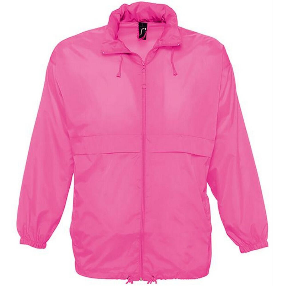 SOL'S Unisex Surf Windbreaker Lightweight Jacket (Neon Pink)