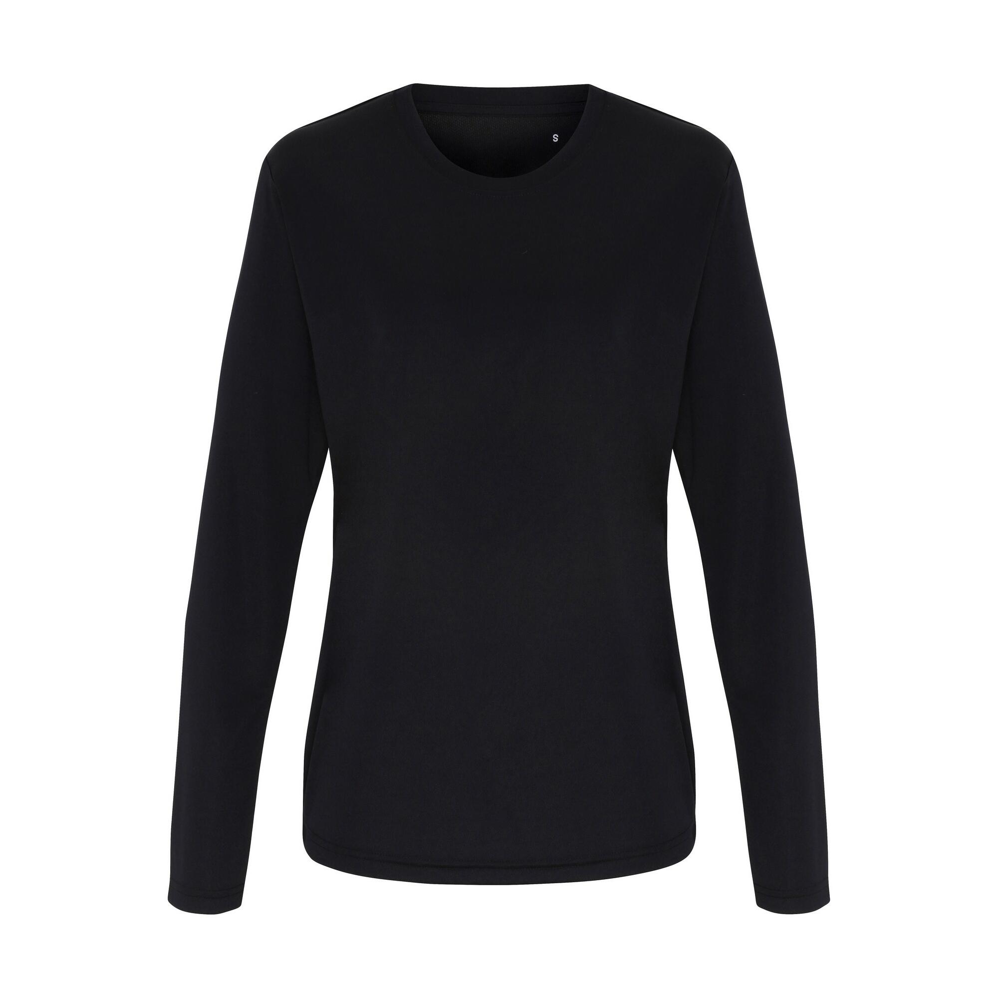 TRIDRI Womens/Ladies Long Sleeve Performance TShirt (Black)