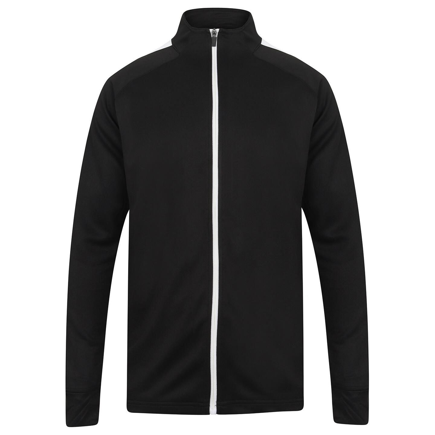 FINDEN & HALES Womens/Ladies Track Top (Black/White)