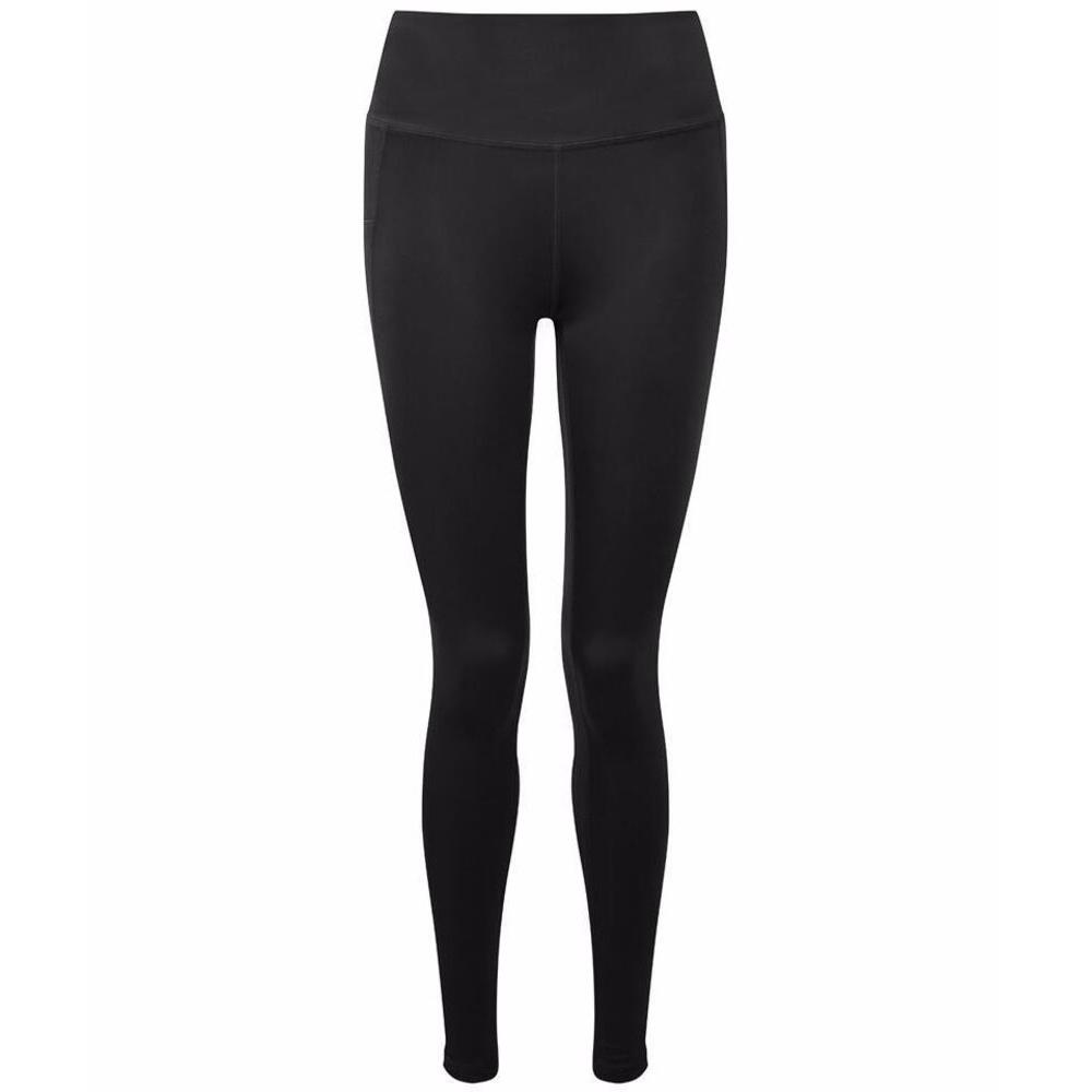Womens/Ladies High Shine Leggings (Black) 1/3