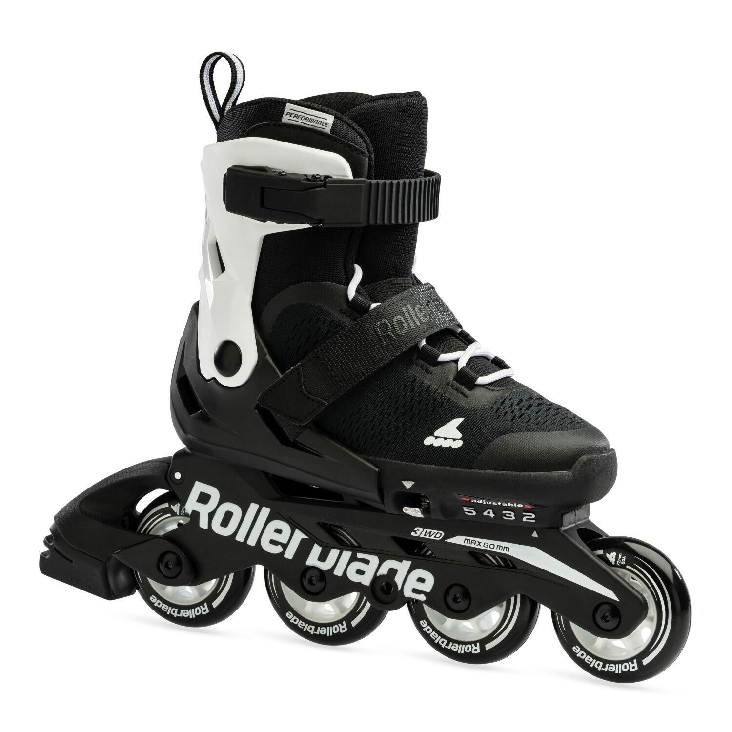 ROLLERBLADE 2022 Microblade Kids Fitness Inline Skate - Black/White