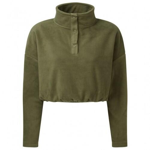 Women's short fleece top (Olive)