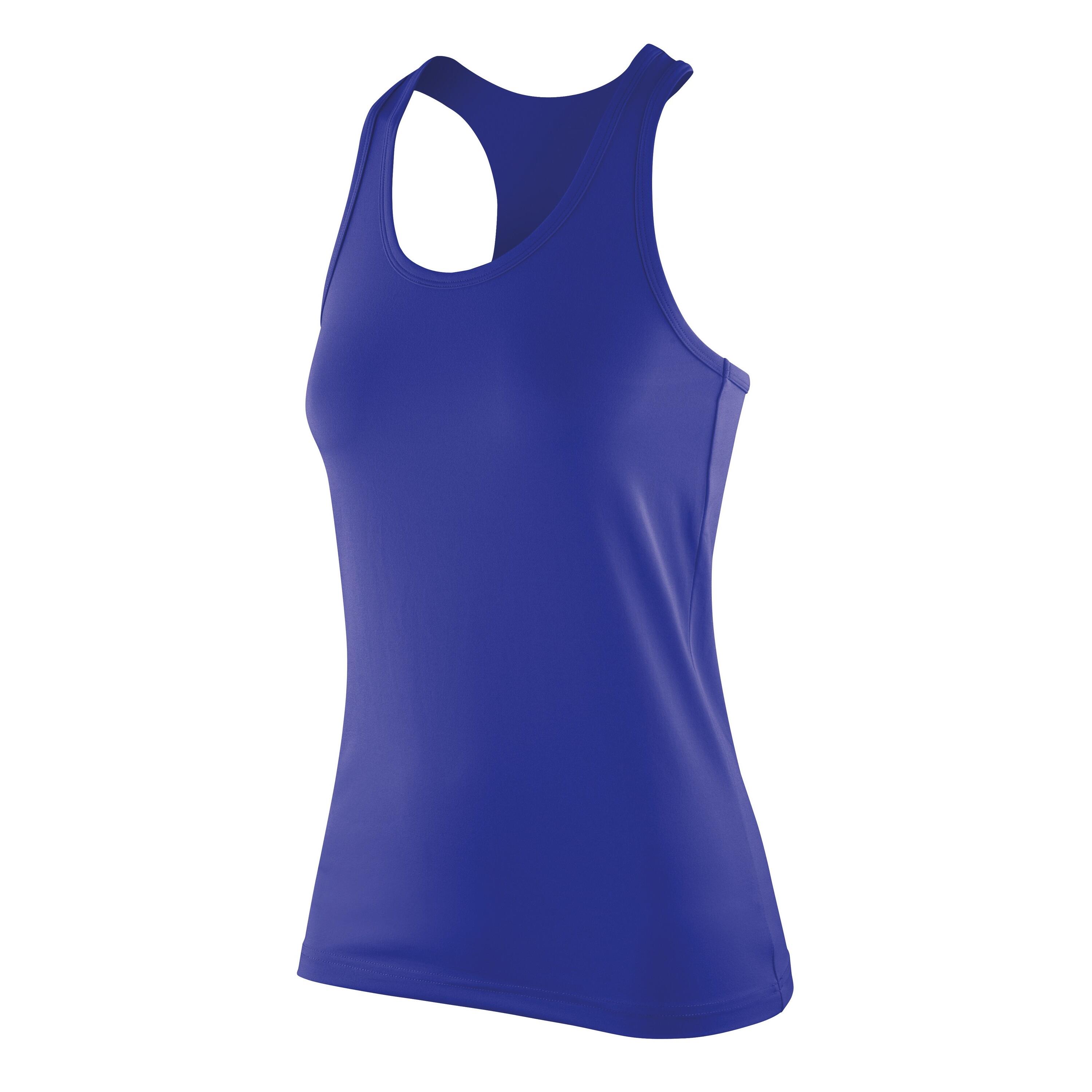 Womens/Ladies Softex Stretch Fitness Sleeveless Vest Top (Sapphire) 1/2