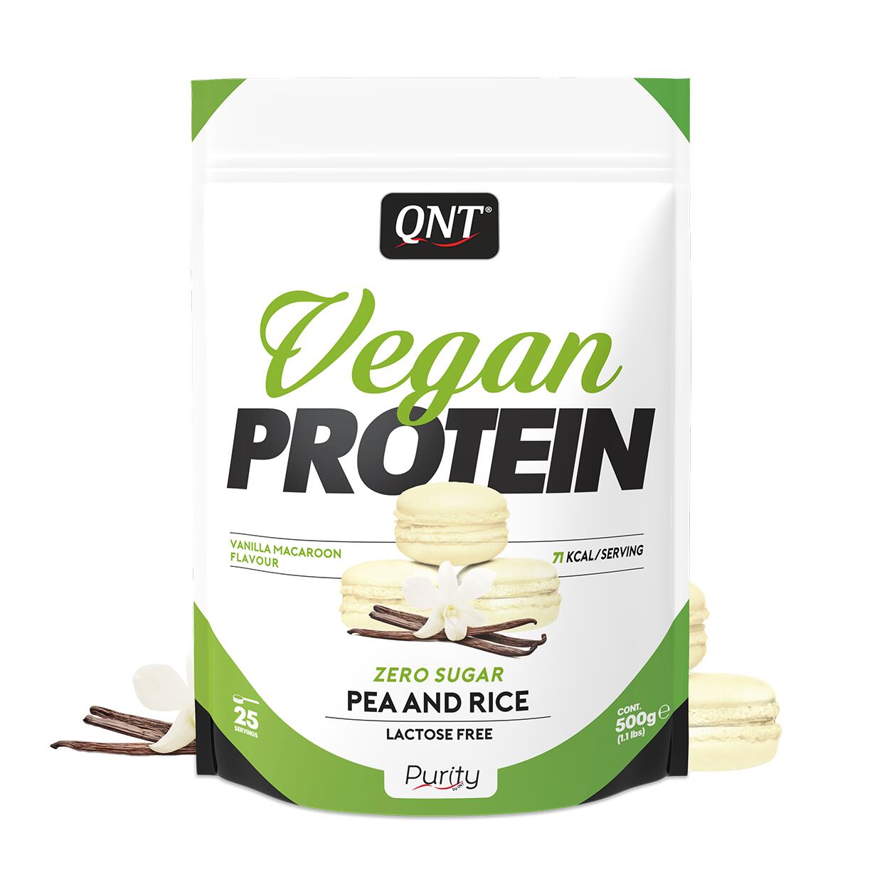 VEGAN PROTEIN POWDER - Amaretto alla vaniglia - 500 g |  Qnt