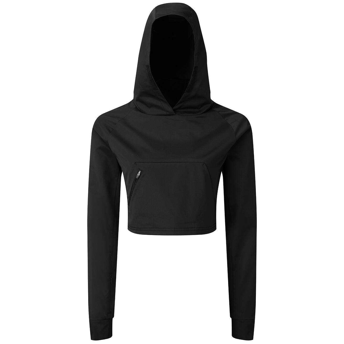 Womens/Ladies Cropped Jacket (Black) 1/5