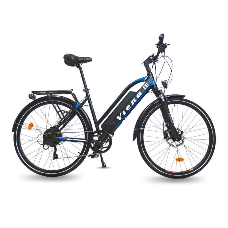 Viena Urbanbiker Trekking E-Bike 28 Zoll in blau