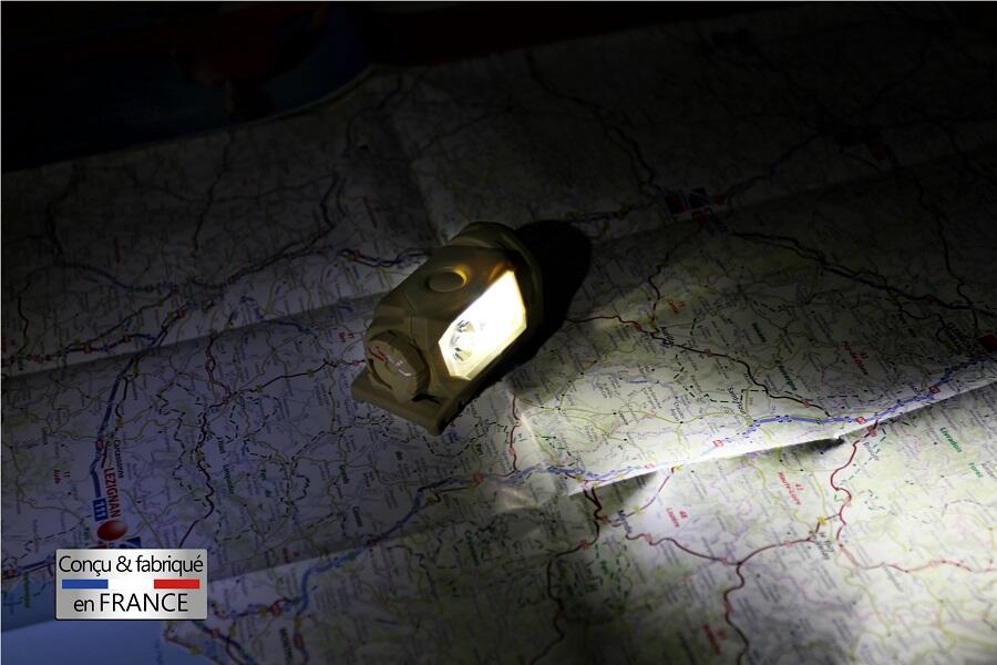 Lampe frontale DIABLO - Bandeau camouflage OTAN – Fabrication FRANCE 3/6