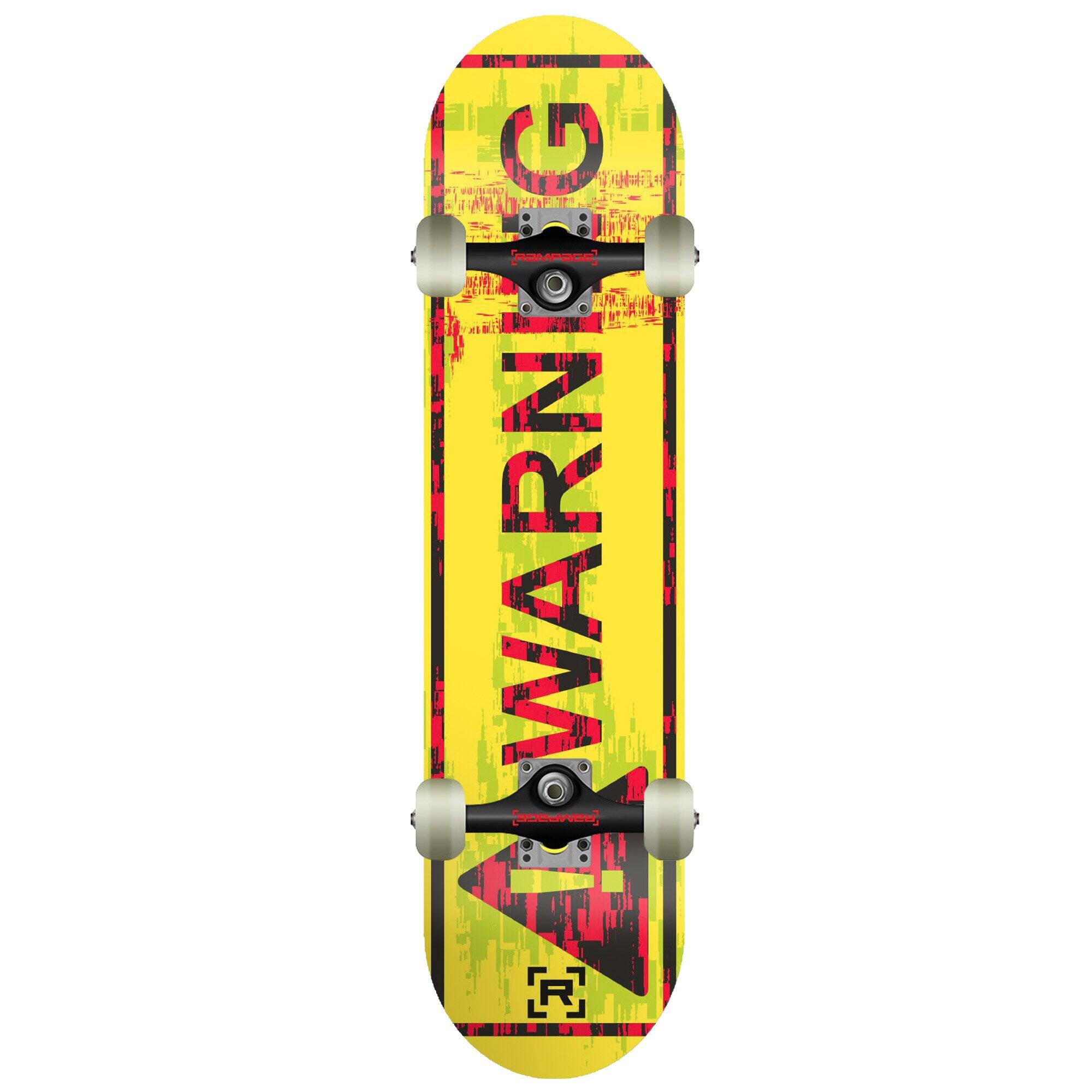 Rampage Glitch Warning Complete Skateboard - 8" 1/1