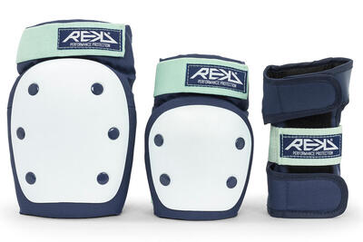 Heavy duty knie / elleboog / pols protector pack zwart-m