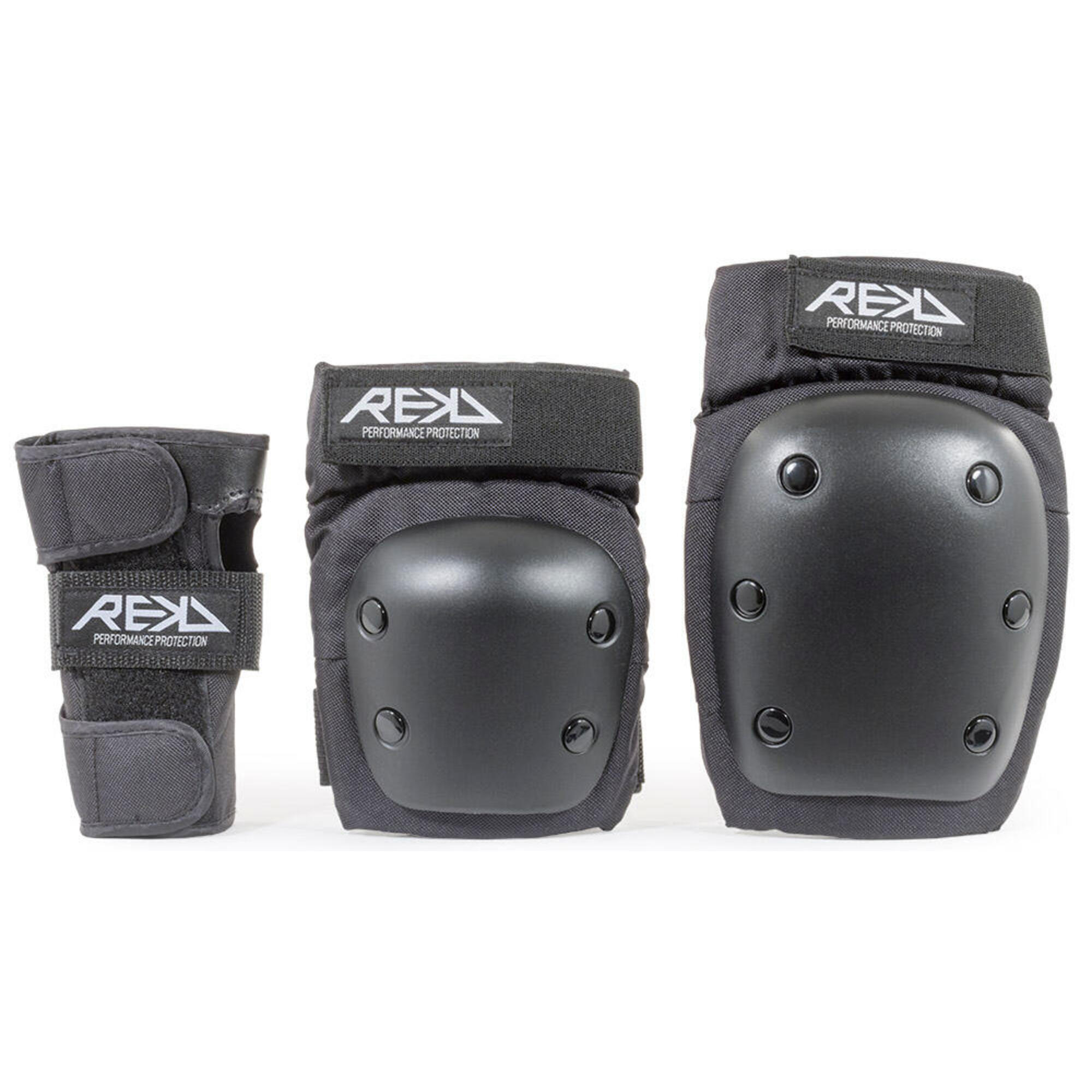 Rekd - Rekd Pack 3 Protections Heavy Duty Noir - Set De Protection Roller - Blanc|noir - S - Decathlon