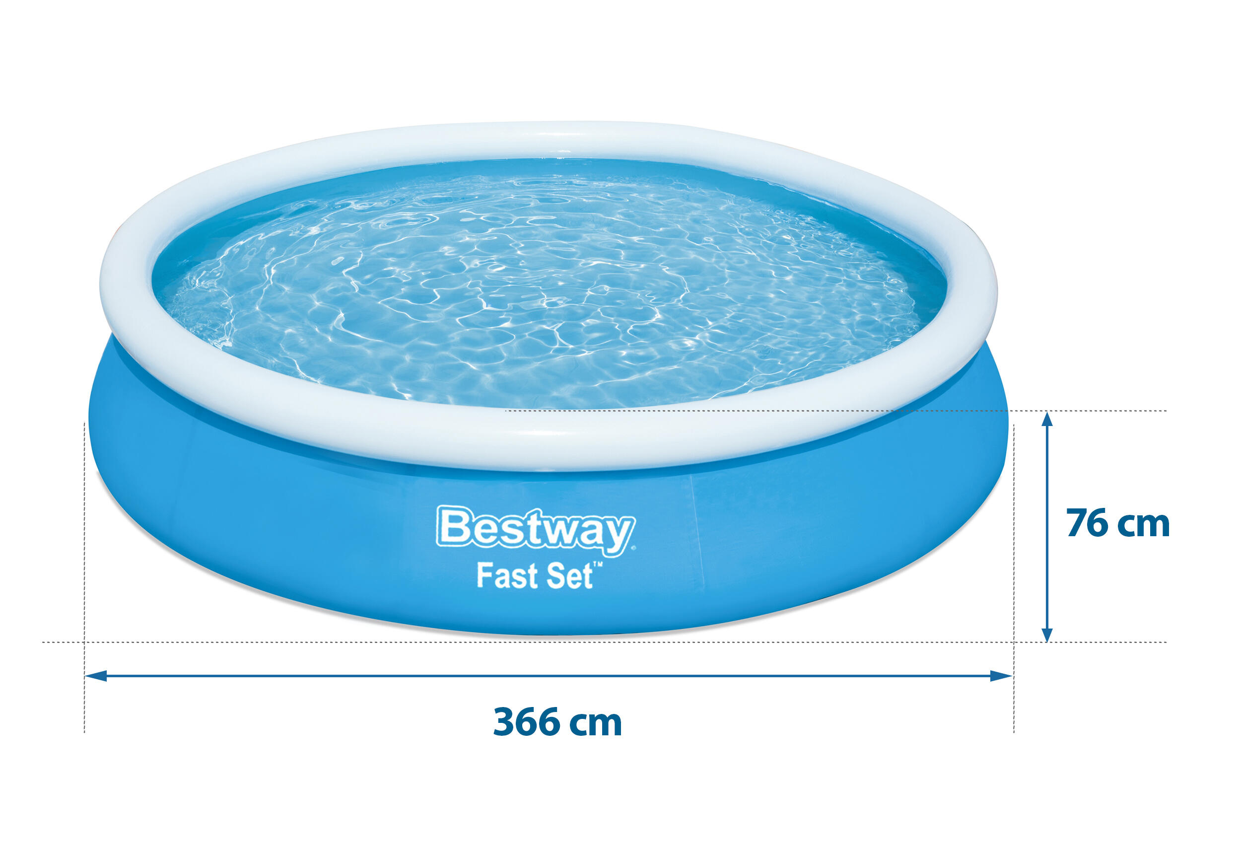 Bestway 12ft x 30 Inch Fast Set Pool 57273 4/5