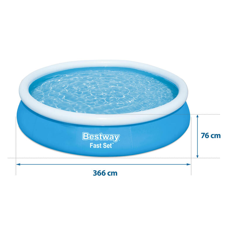 Piscina gonflabila 9in1 Bestway 57274, rotunda, albastra, 366x76 cm