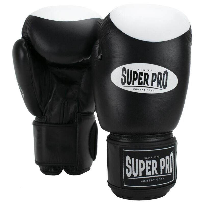 Super Pro Combat Gear Boxer Pro Bokshandschoenen Klittenband Zwart/Wit