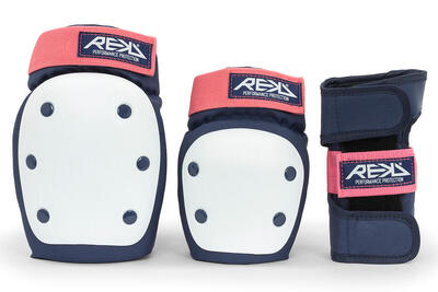 Heavy duty knie / elleboog / pols protector pack roze-l