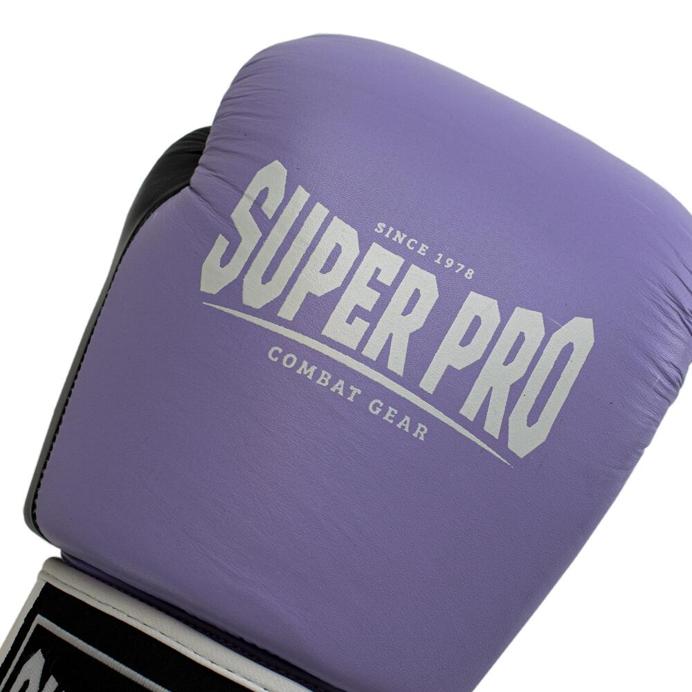 Luvas de boxe em pele - Enforcer - Lilás/Preto/Branco 5/5
