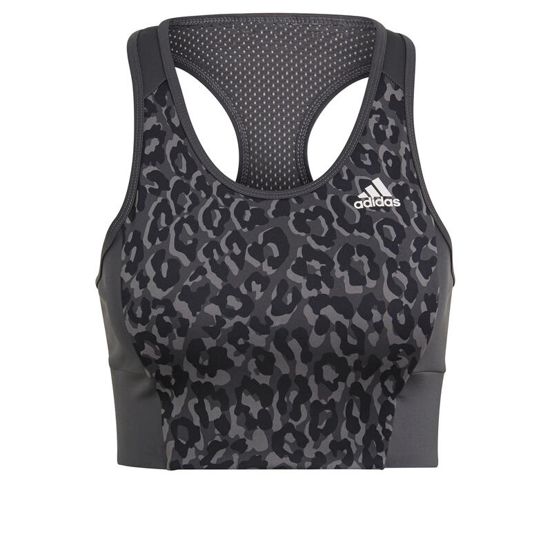 Brassière femme adidas Aeroready Designed 2 Move Leopard Imprimé