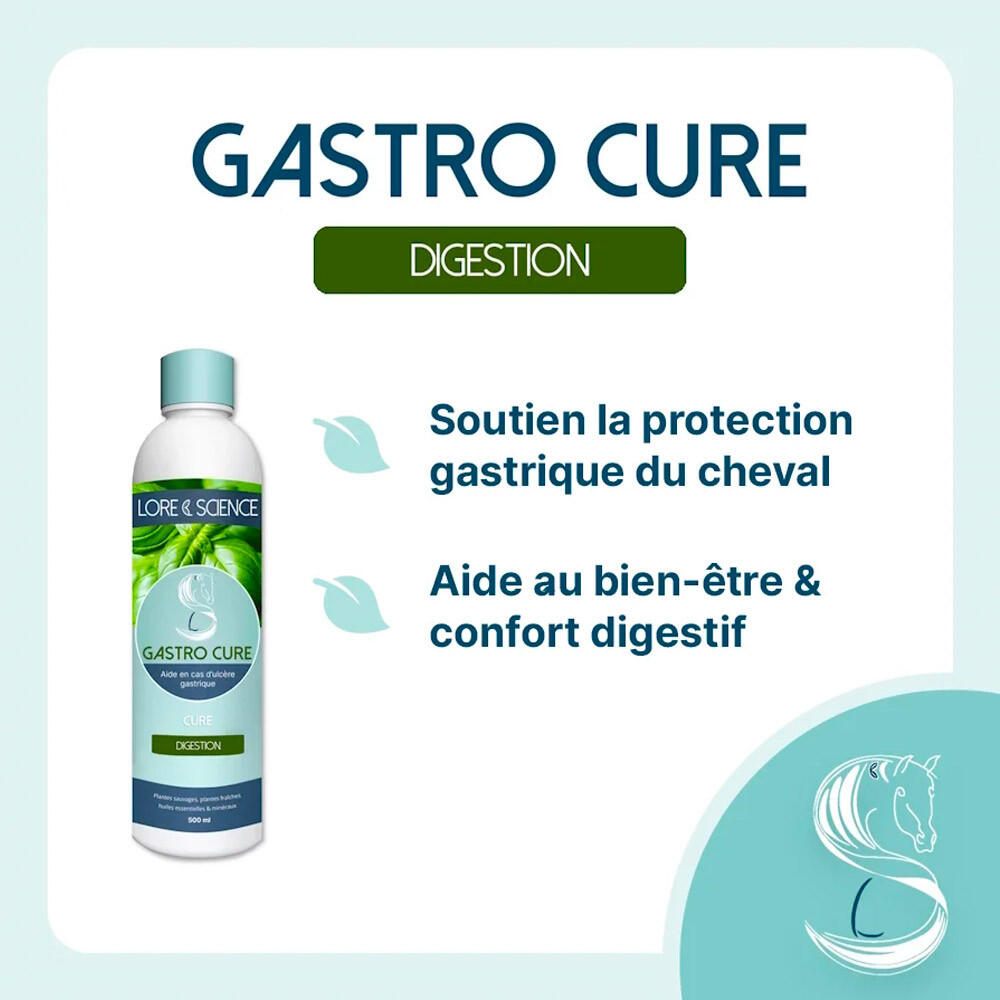 Ulcère gastrique cheval Gastro Cure Lore & Science 500mL 2/3