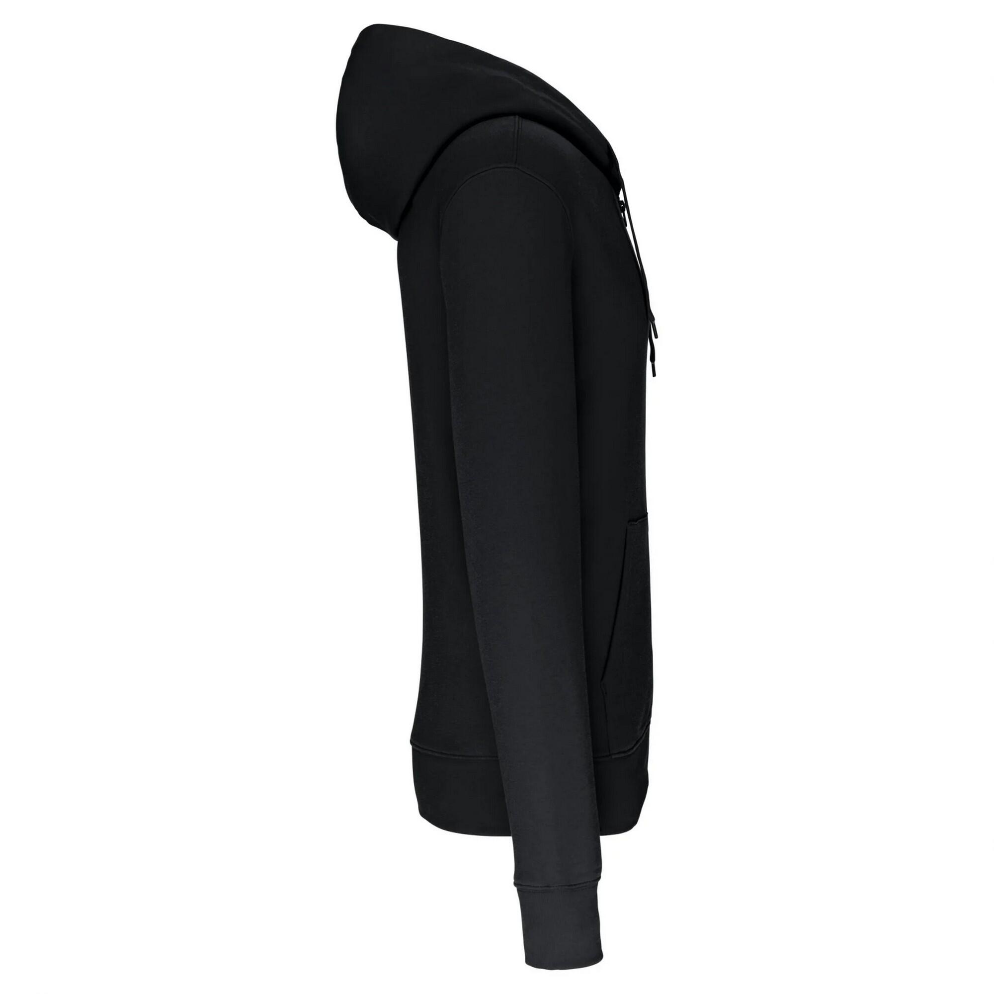 Felpa Con Cappuccio E Zip Intera Uomo Kariban Nero 3/3