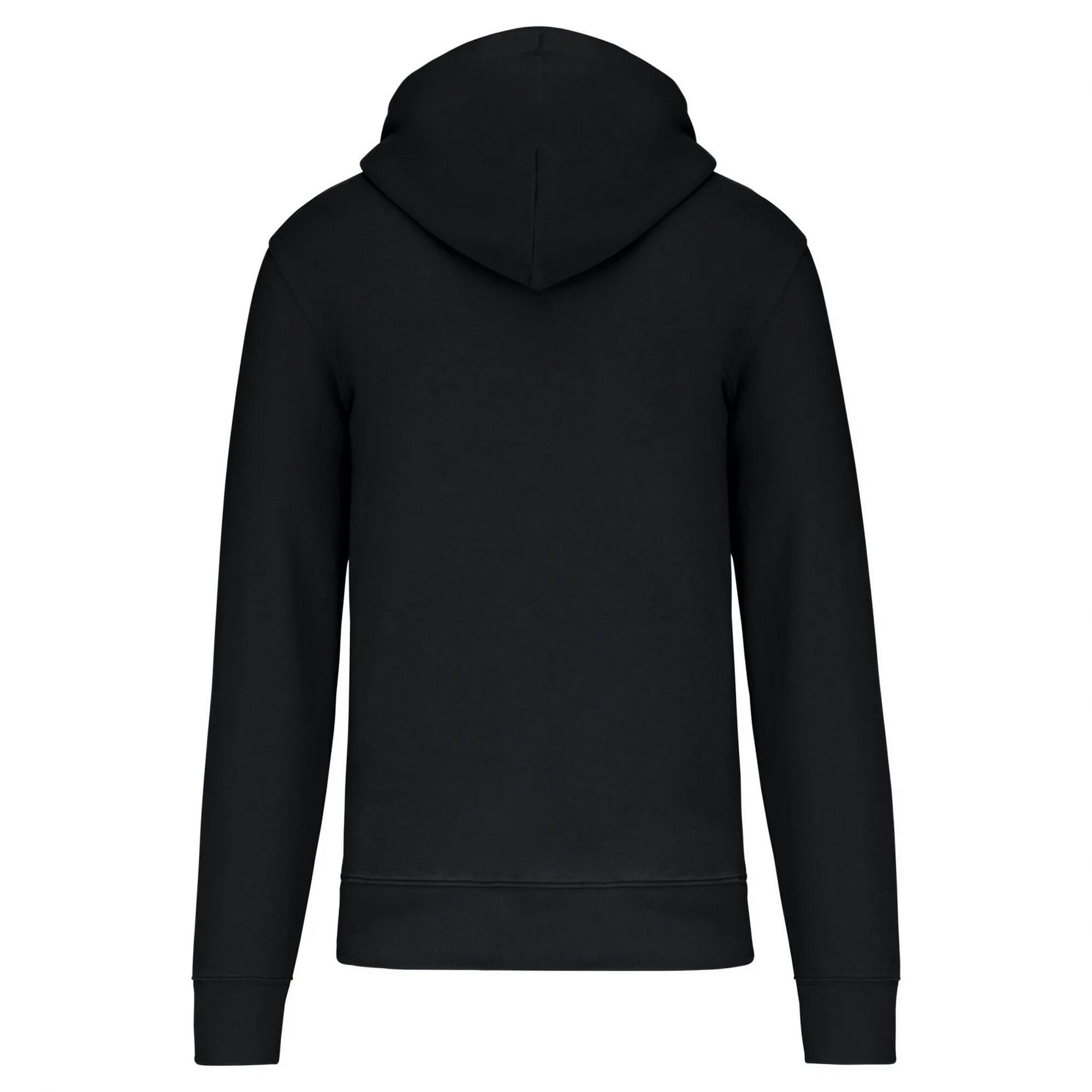 Felpa Con Cappuccio E Zip Intera Uomo Kariban Nero 2/3