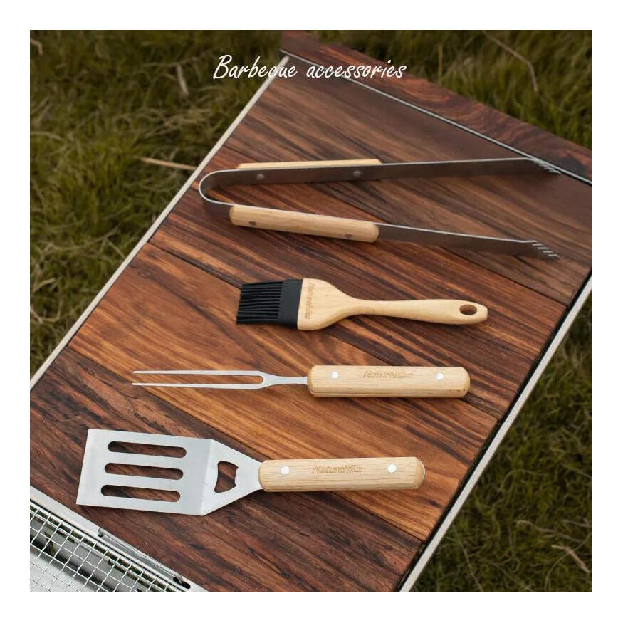 Naturehike Barbecue tool set - Stainless steel & wood 3/6