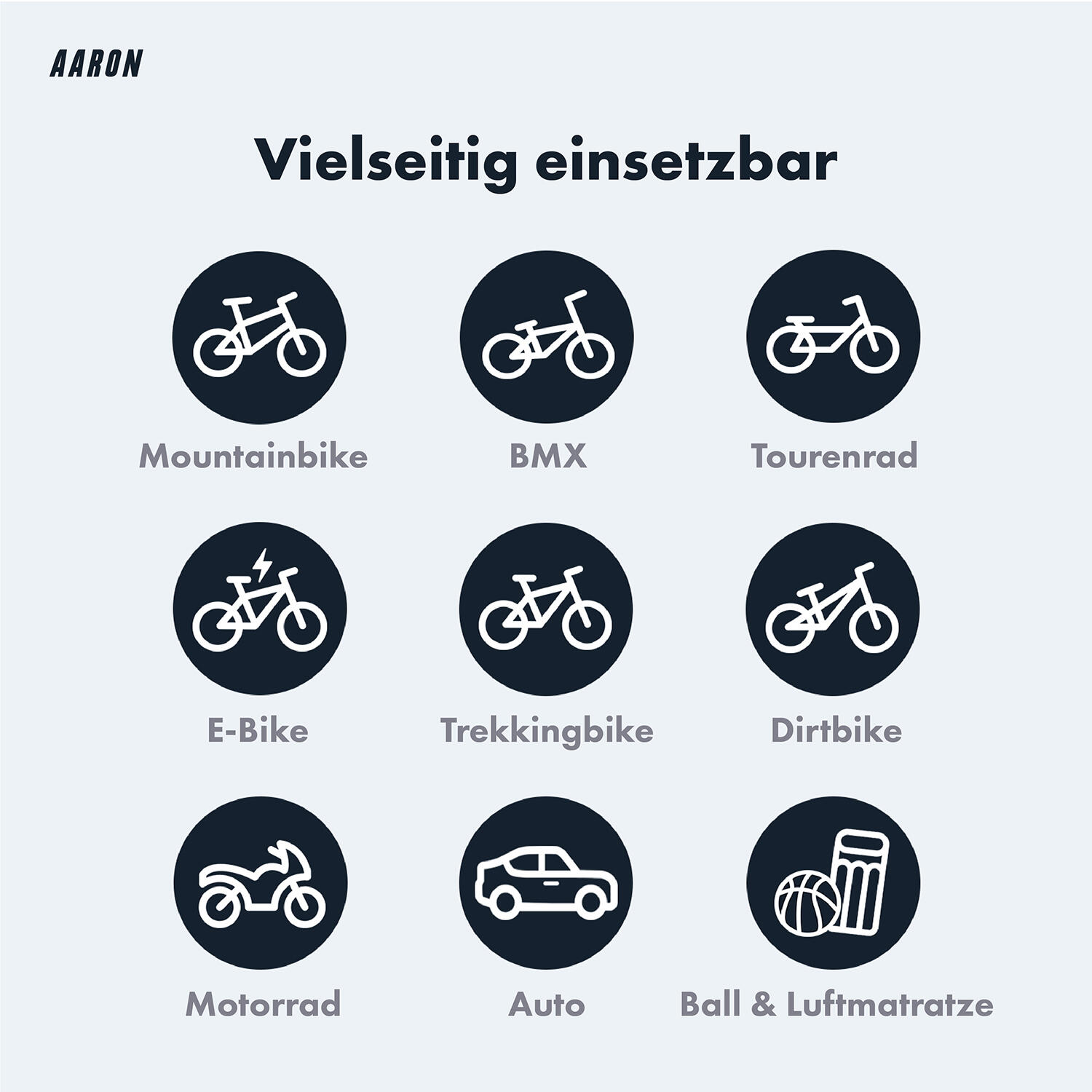 Sport One Fahrrad Standpumpe mit Manometer, 11 Bar Universalventil Schwarz 4/5