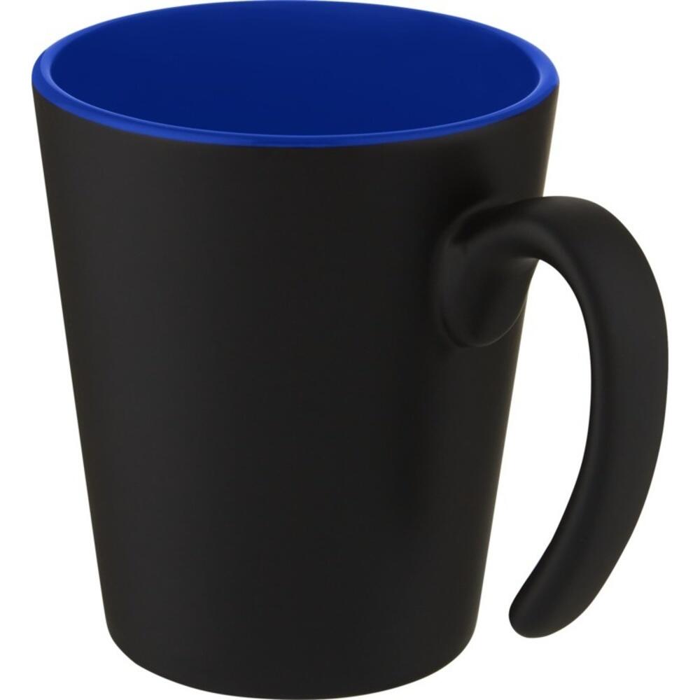Oli Ceramic 360ml Mug (Solid Black/Blue)