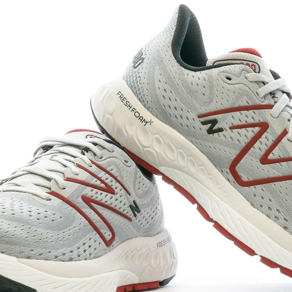 New Balance 880 Herren Laufschuhe Grau/Rot 7/7