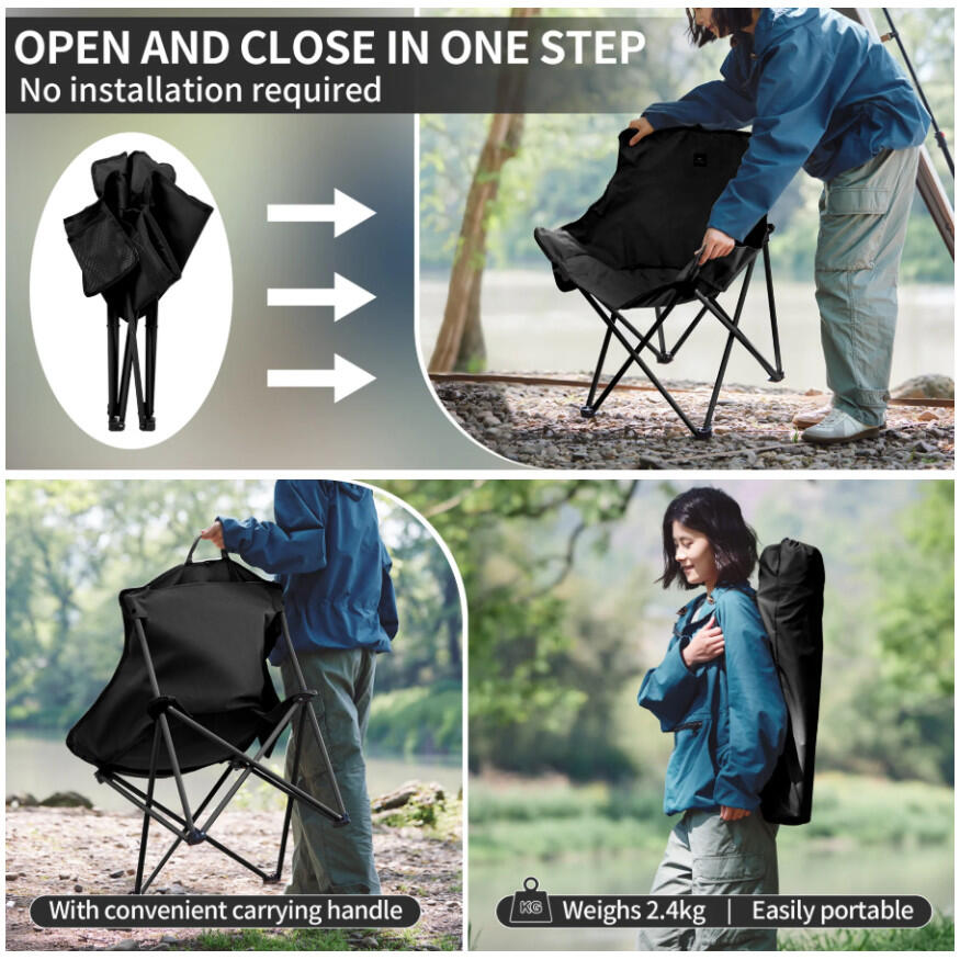 Skládací kempingové křeslo Naturehike z odolného železa a Oxfordu 4/7