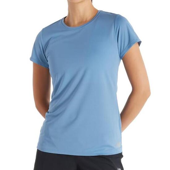 New Balance Core Run Damen T-Shirt Blau