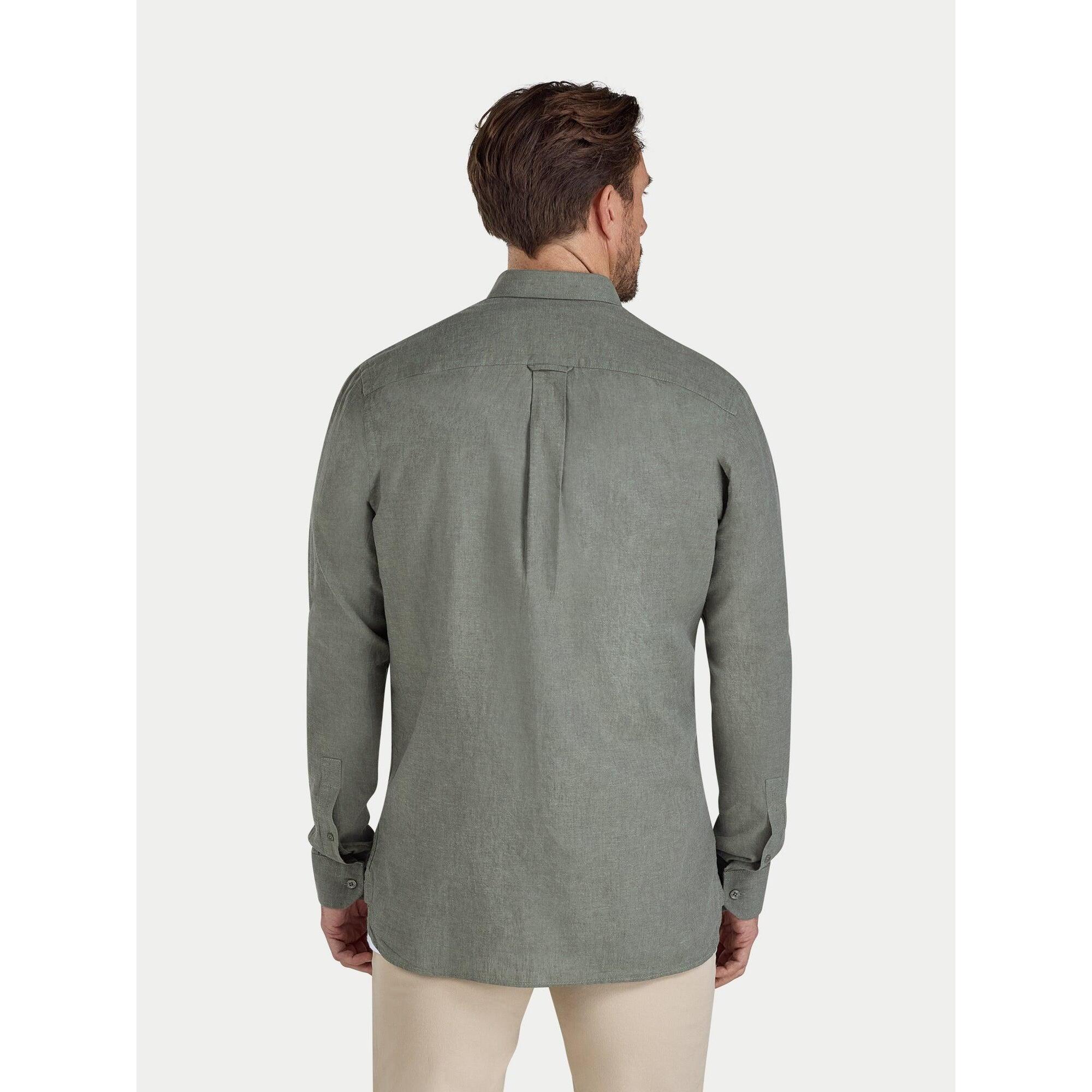 "Classic" Hemd für Langärmlig Herren Oliv 2/4