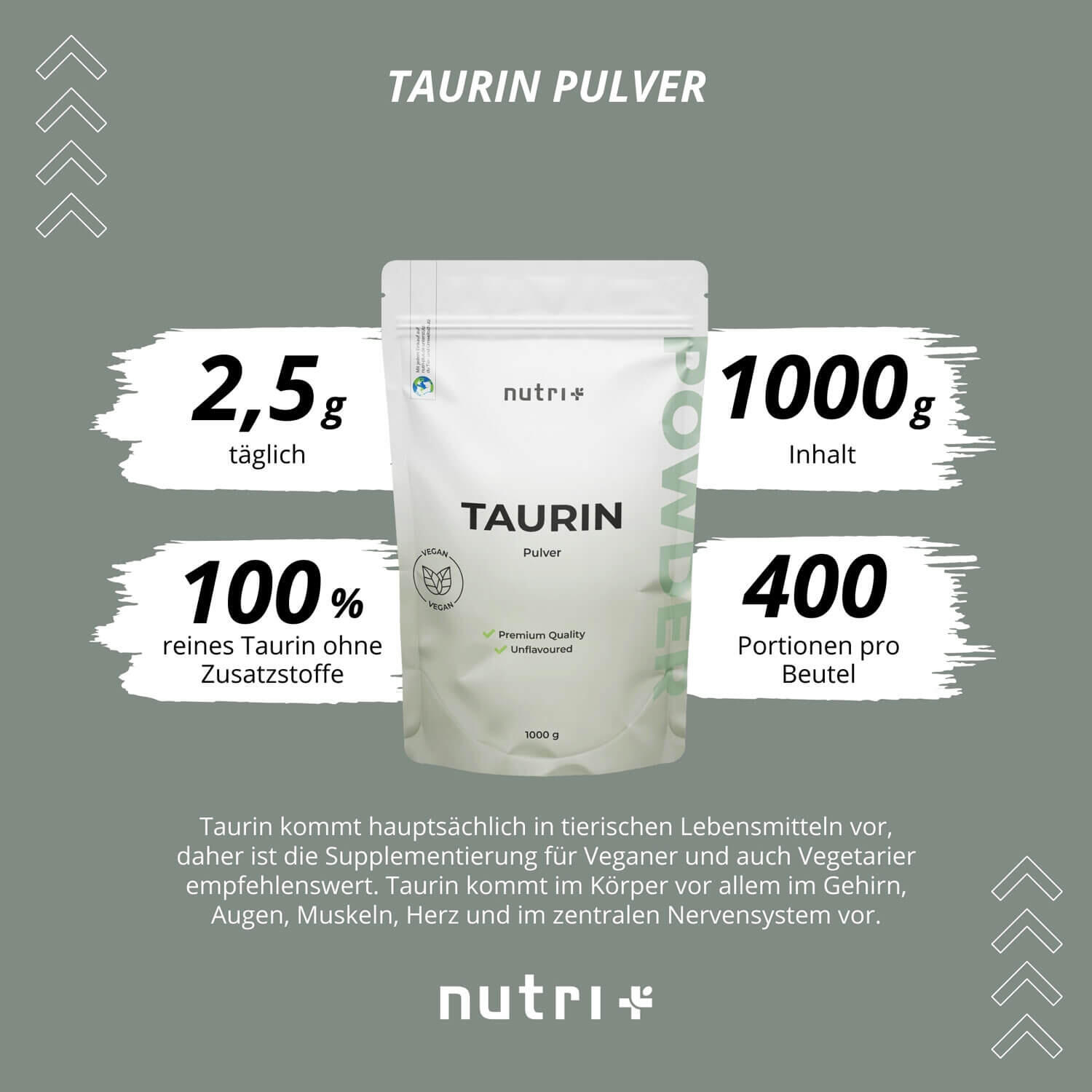 Taurin Pulver 1000g 3/6