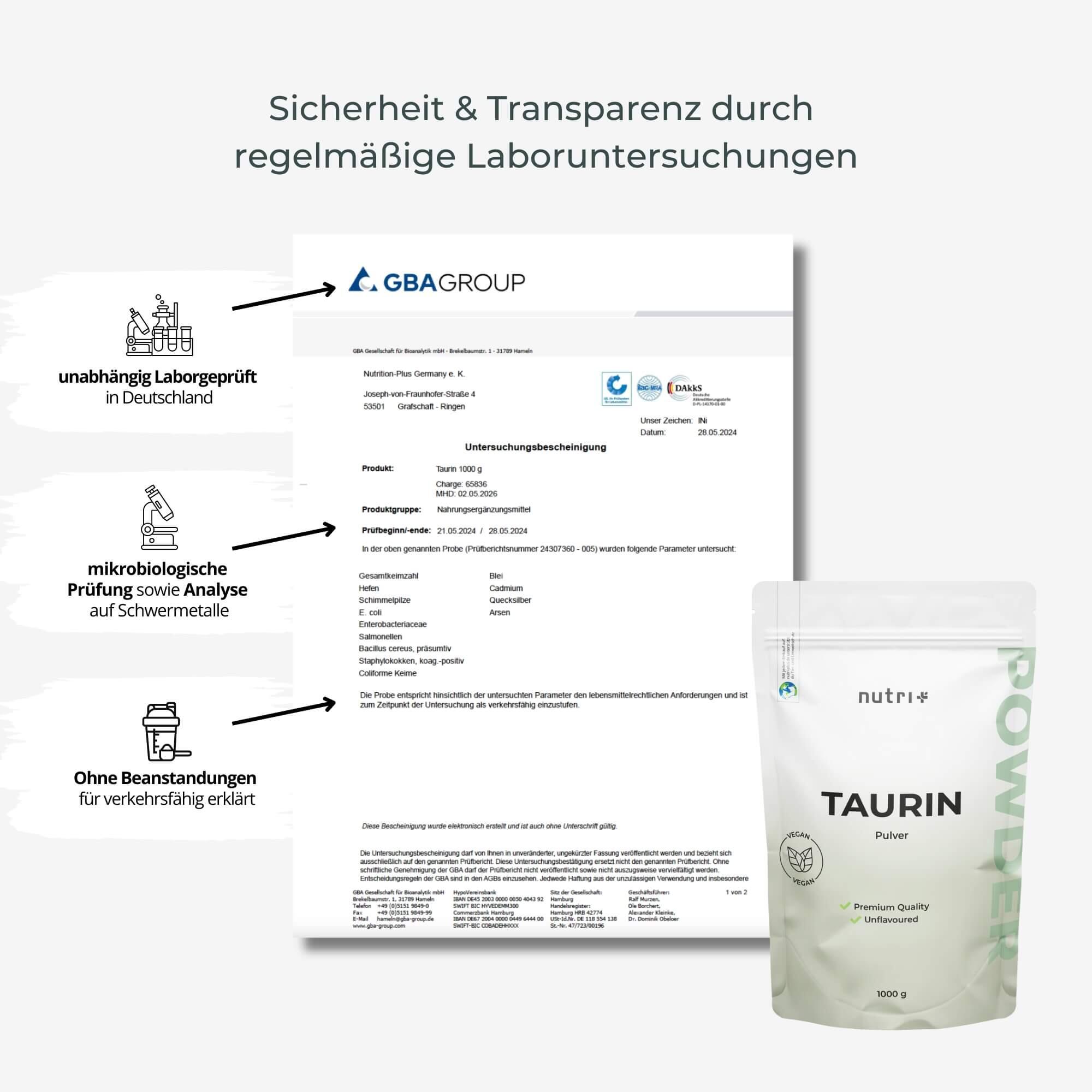 Taurin Pulver 1000g 6/6