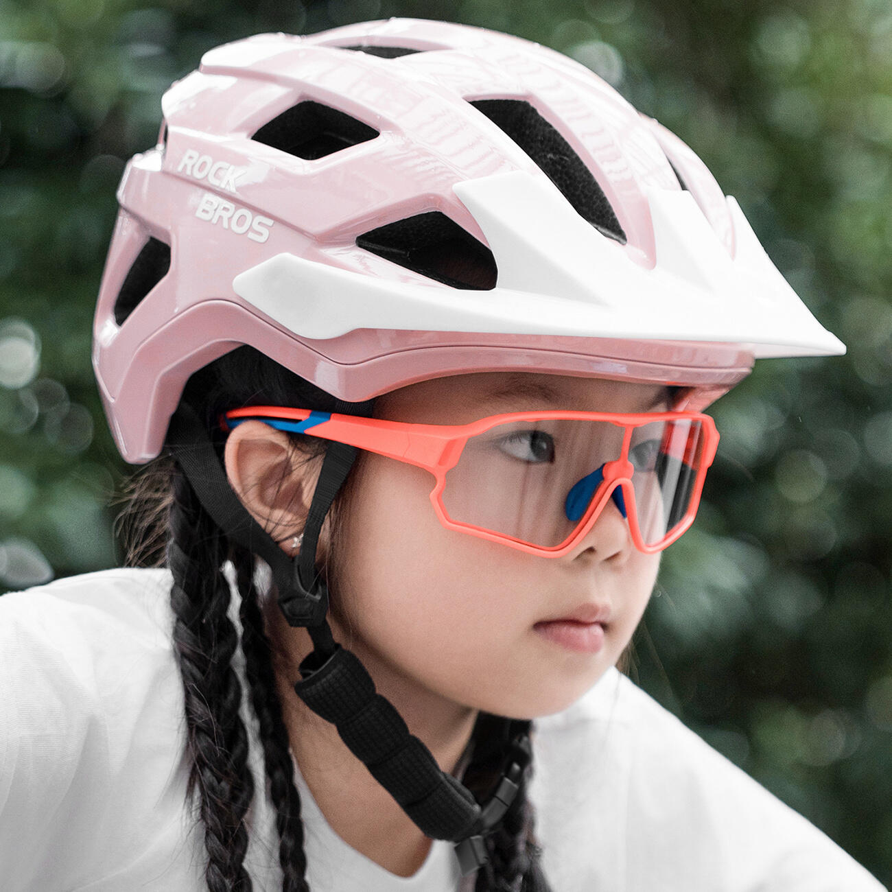 Casco da bicicletta Rockbros per giovani con visiera rimovibile 6/7