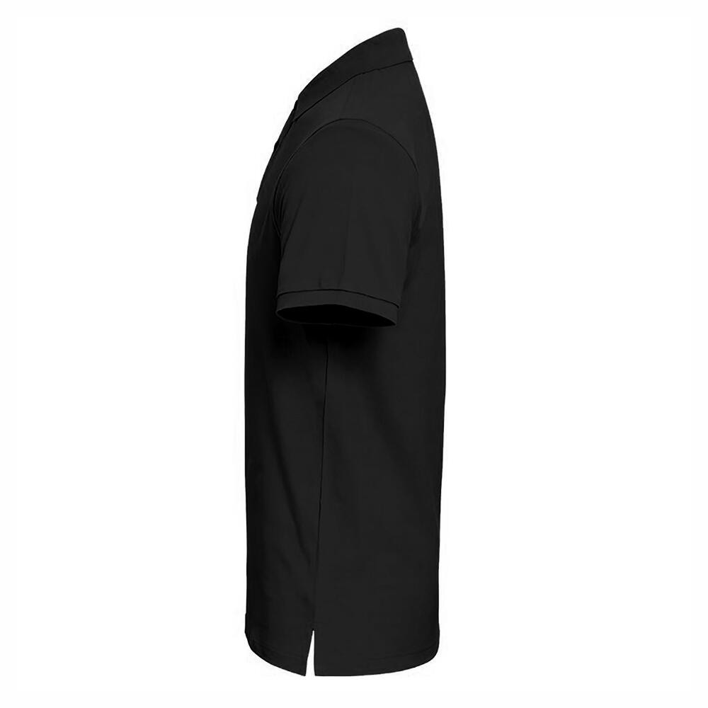 Polo Uni Manches Courtes Homme (Noir Chiné) 3/4
