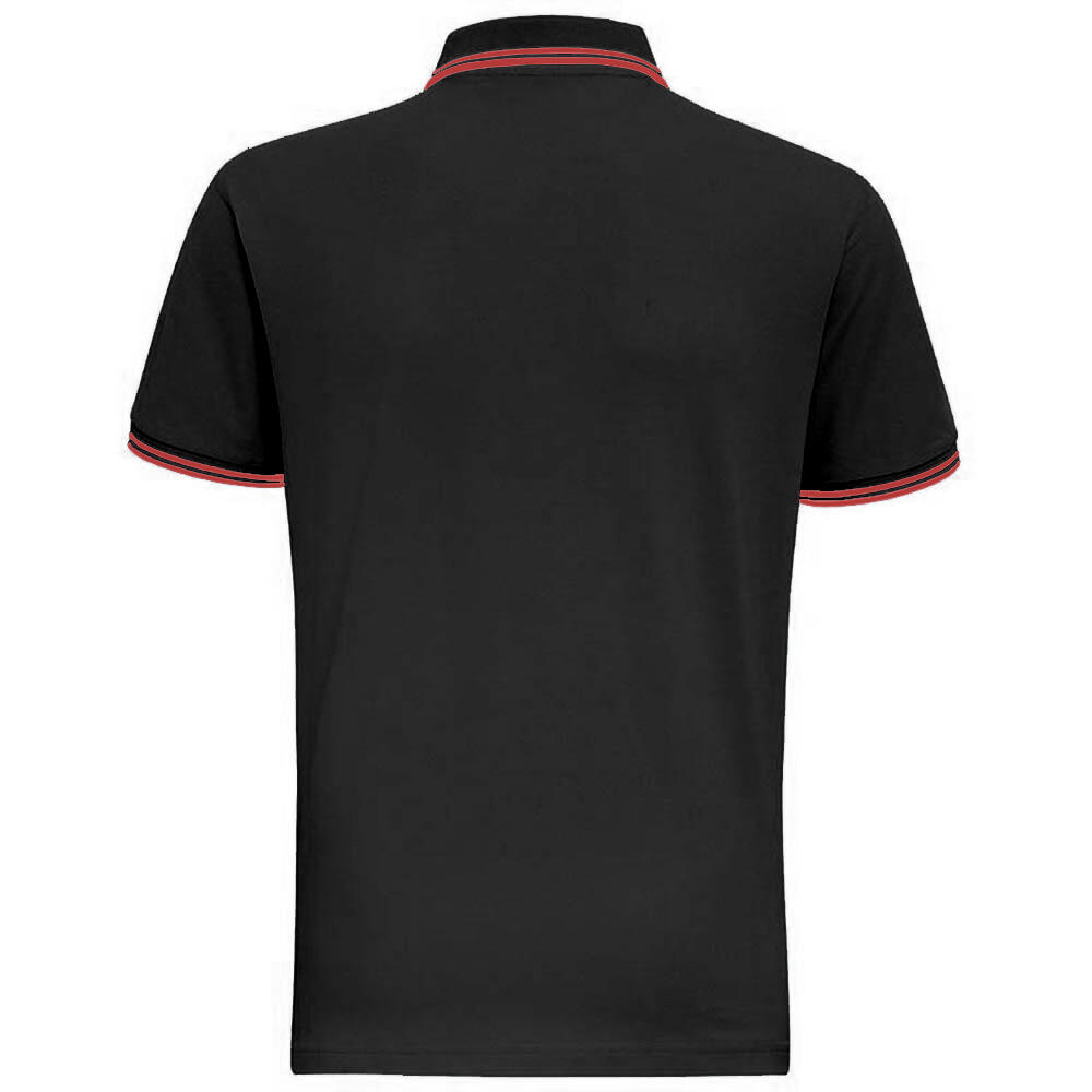 PoloShirt, kurzärmlig Herren Schwarz/Orange 2/2