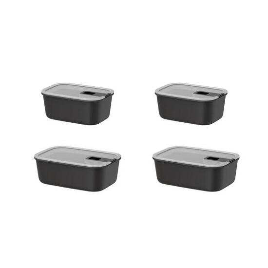 Mepal EasyClip Frischhaltdosen set 4 teilig - Nordic black