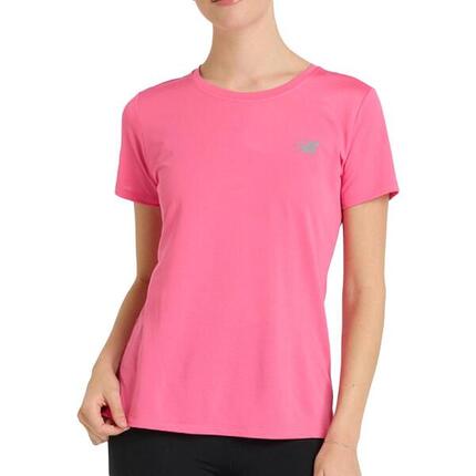 Camiseta Deportiva Rosa Manga Corta New Balance para Mujer