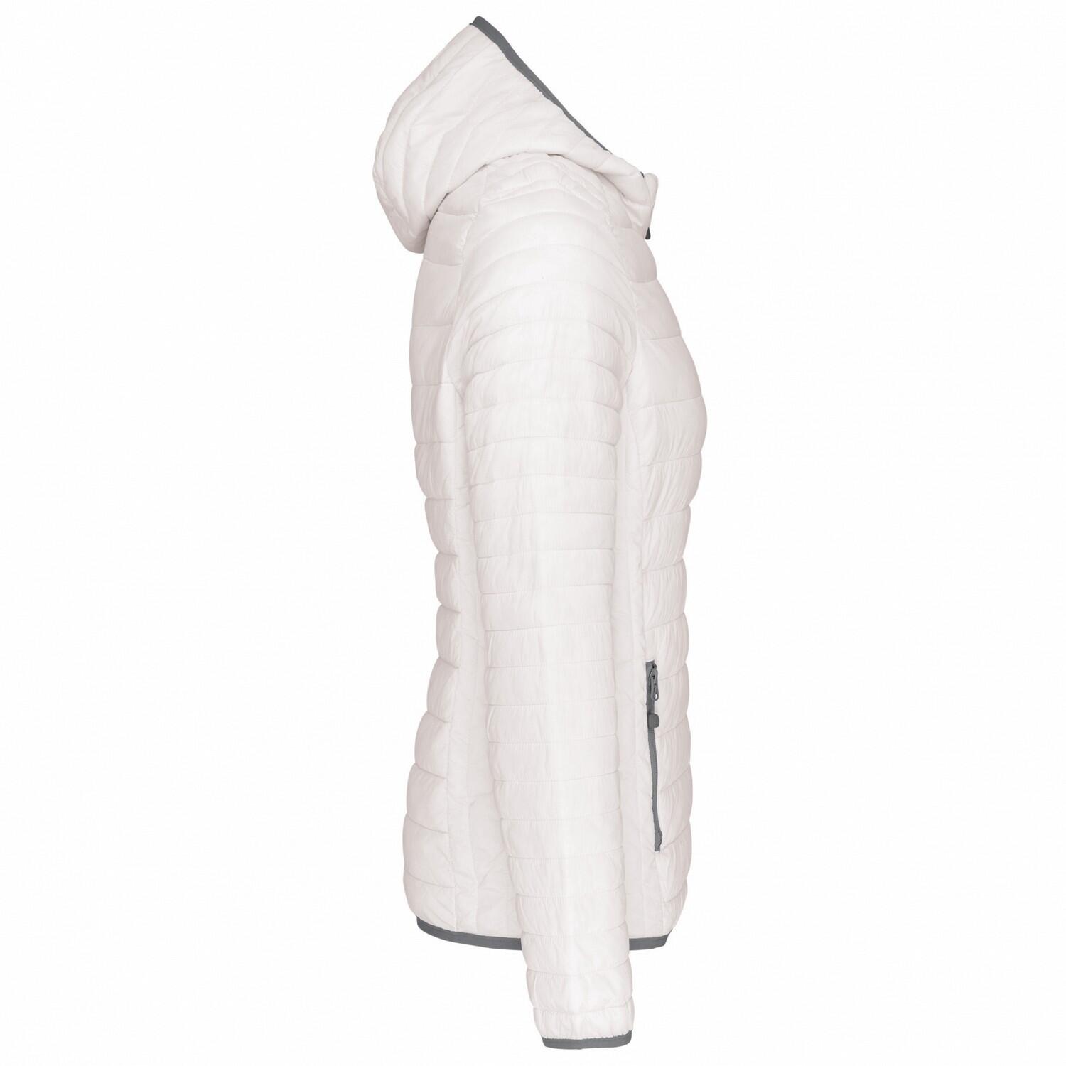 Steppjacke mit Kapuze für Damen Weiß 3/3