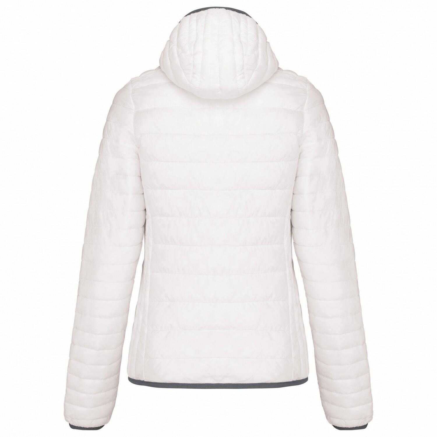 Steppjacke mit Kapuze für Damen Weiß 2/3