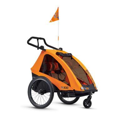 taXXi PRO remorque de vélo pour enfants pour deux - Orange 2/7