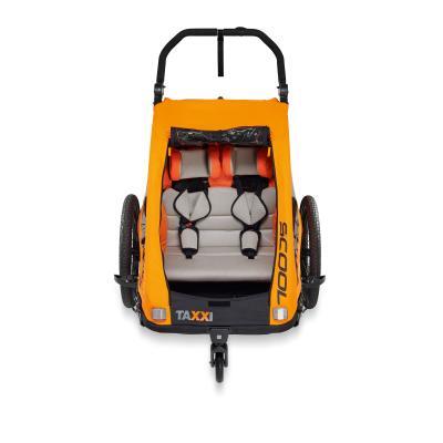 taXXi PRO remorque de vélo pour enfants pour deux - Orange 4/7