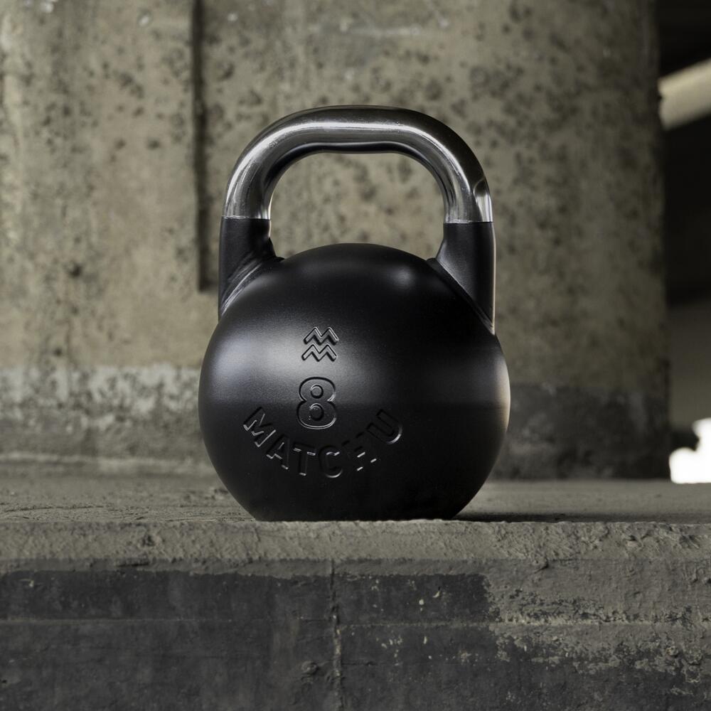 Competition Kettlebell 8 kg Staal - Zwart - 28cm - Ø 21cm - Staal 2/7