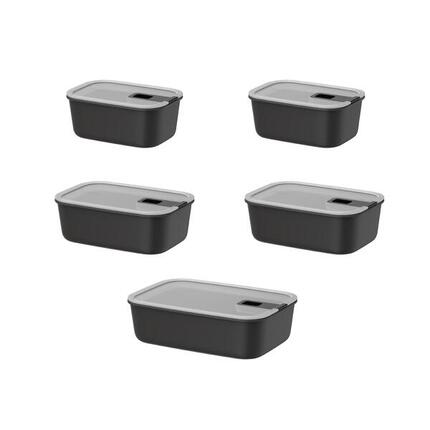 Mepal EasyClip Frischhaltdosen set 5 teilig - Nordic black