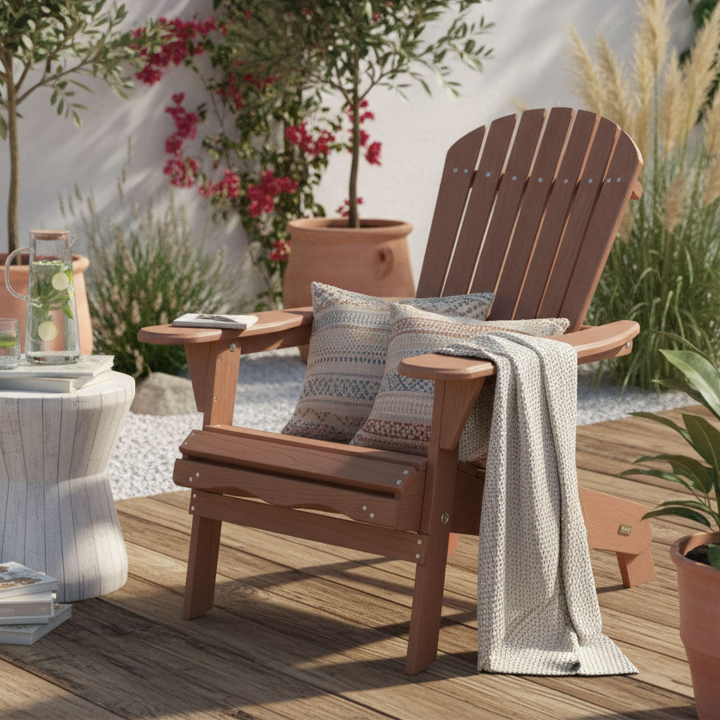 Sedia da campeggio Adirondack, Rosalie, legno, marrone 4/7
