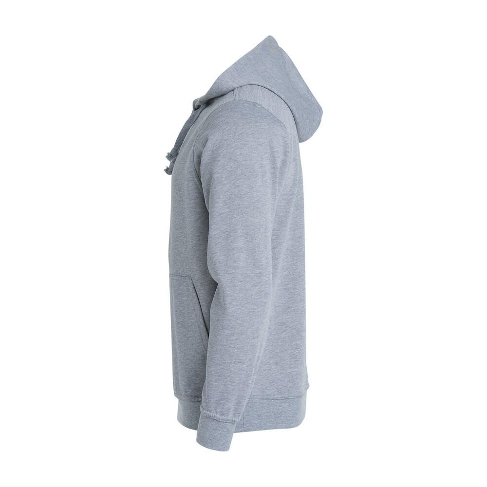 "Basic" Kapuzenpullover für Kinder Grau meliert 3/4