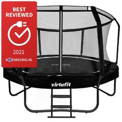 Trampoline VirtuFit Premium avec Filet de Sécurité - Noir - 366 cm