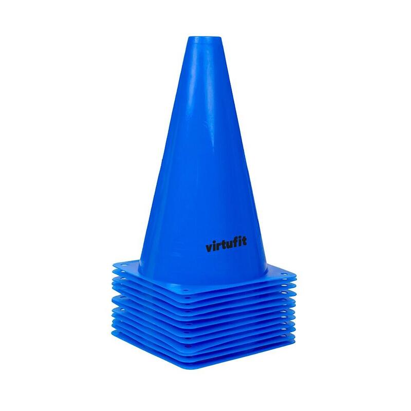 Trainingskegel - 23 cm - 12 Stück - Blau