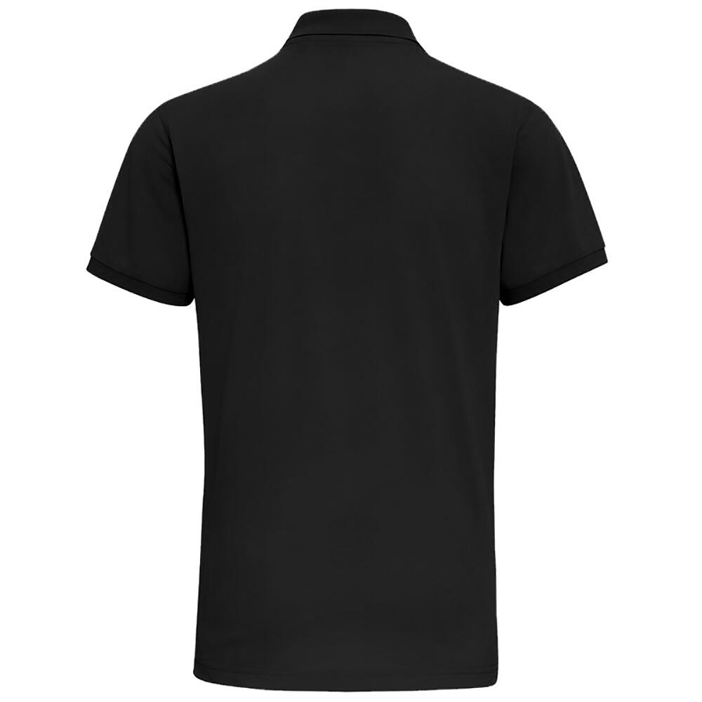 Mens Short Sleeve Performance Blend Polo Shirt (Black) 2/3