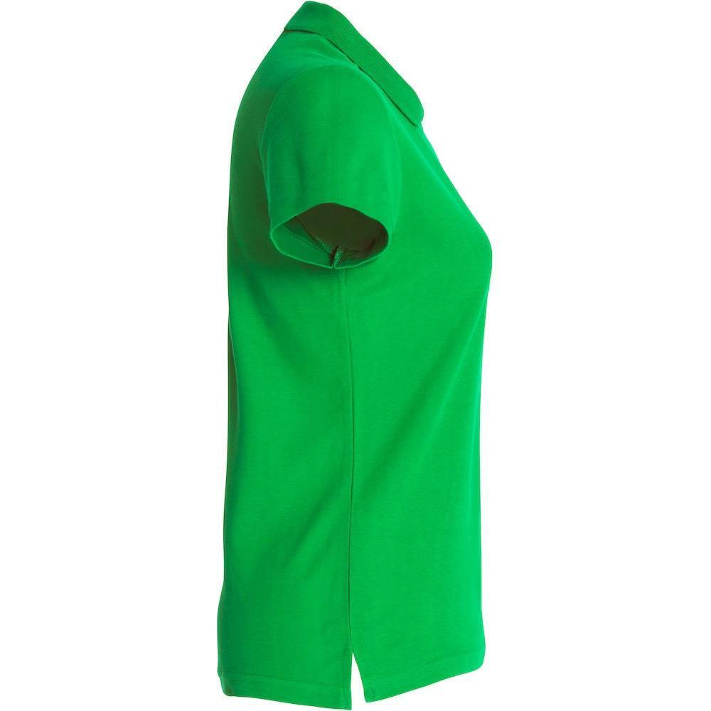 Maglietta Polo Semplice Donna Clique Basic Verde Mela 4/4